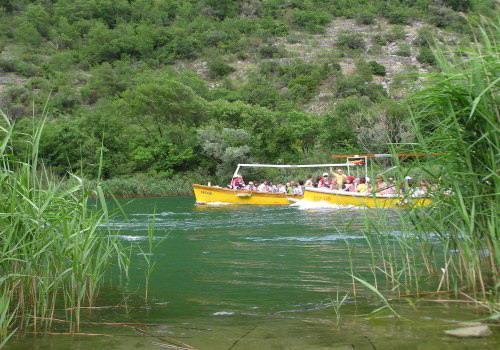 Boats on the river Cetina