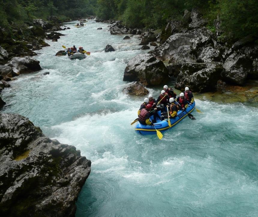 Rafting sul fiume Soča
