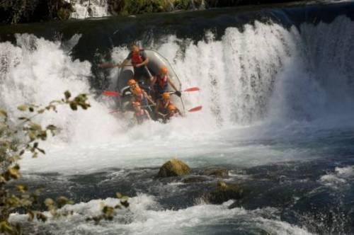 Rafting on river Una