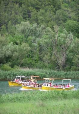 Boats on the river Cetina