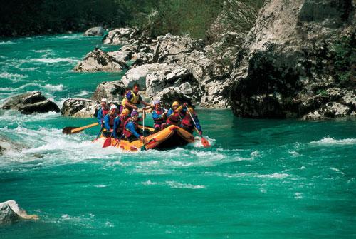 Rafting sul fiume Soča