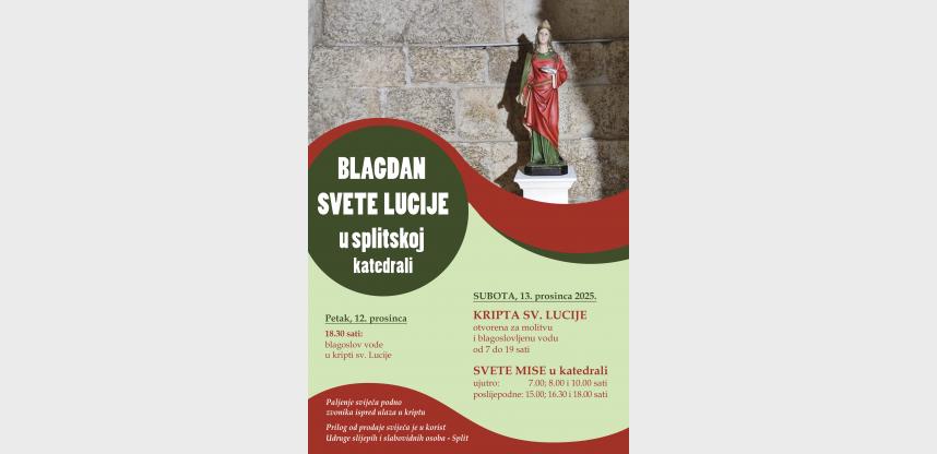 Blagdan svete Lucije u splitskoj katedrali