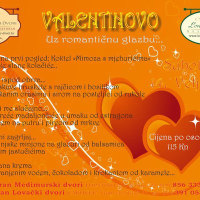 Magico San Valentino nel ristorante Međimurski dvori a Lopatinec